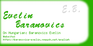 evelin baranovics business card